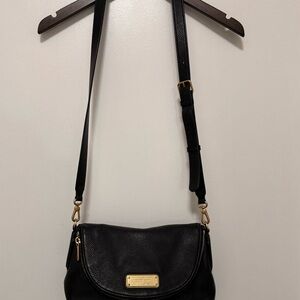 Marc Jacobs Black Crossbody Bag with Gold Accents